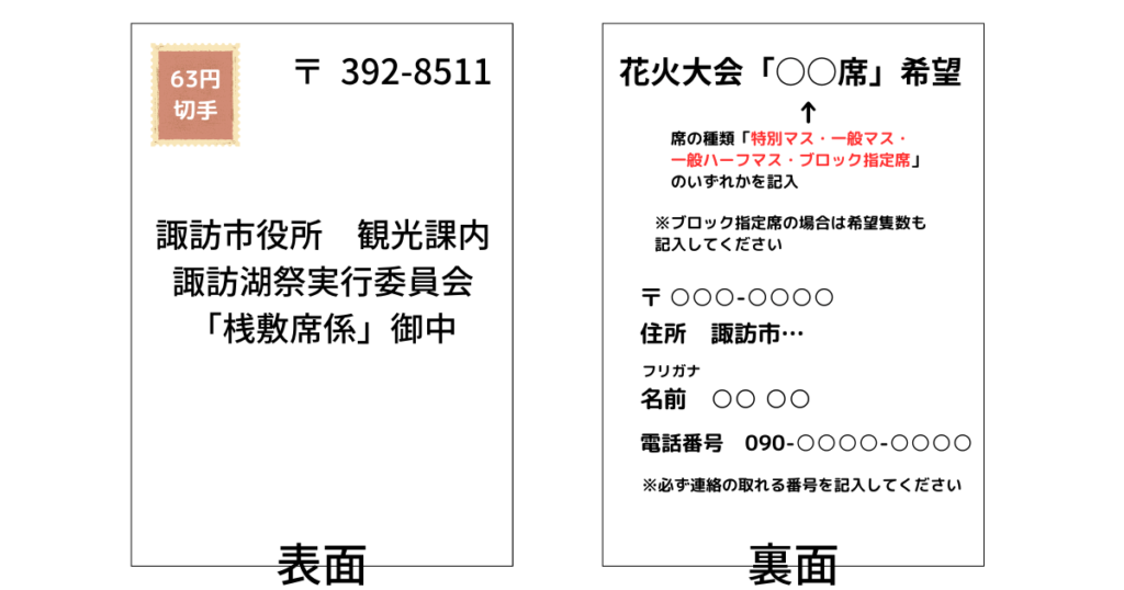 諏訪湖花火大会2023の有料チケットはいつから？席の種類と購入