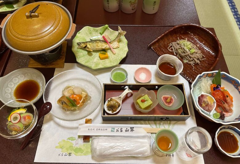 お宿山翠の夕ご飯