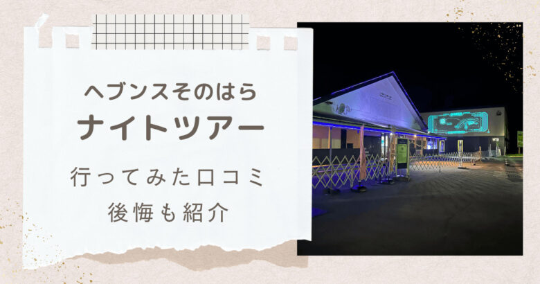 阿智村ヘブンスそのはらナイトツアーに行った口コミ。行って分かった後悔も紹介