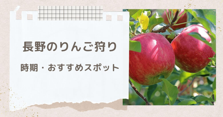 長野のりんご狩りの時期は？おすすめスポットも紹介